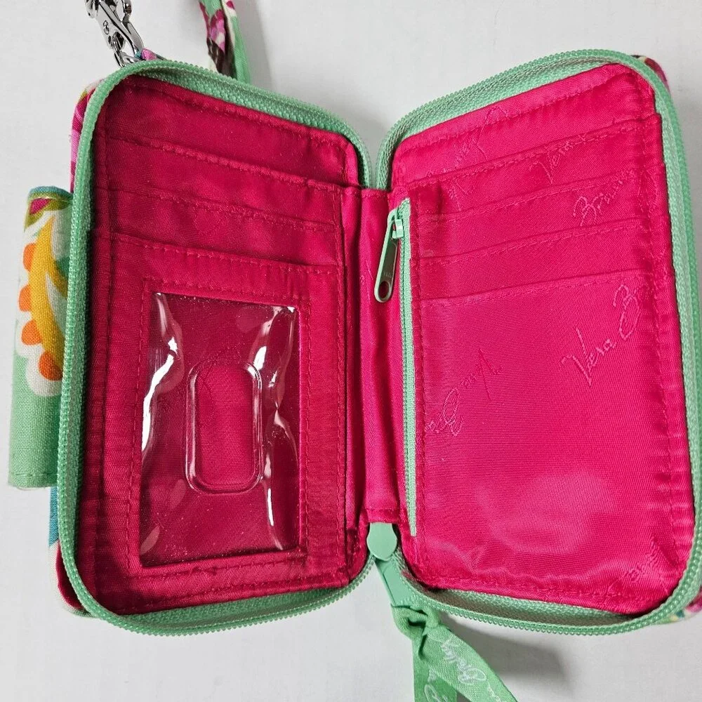 Vera Bradley Wallet Wristlet Tutti Frutti Colorful Paisley Zip Around Travel